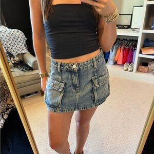 Boutique Denim Mini Skirt